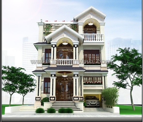Biệt thự cổ điển 3 tầng kiểu Pháp